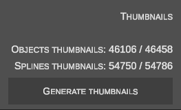 Thumbnail management panel