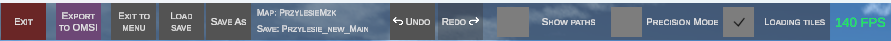 Top menu bar