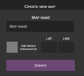Create new map submenu