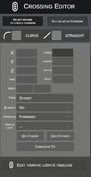 Crossings main panel