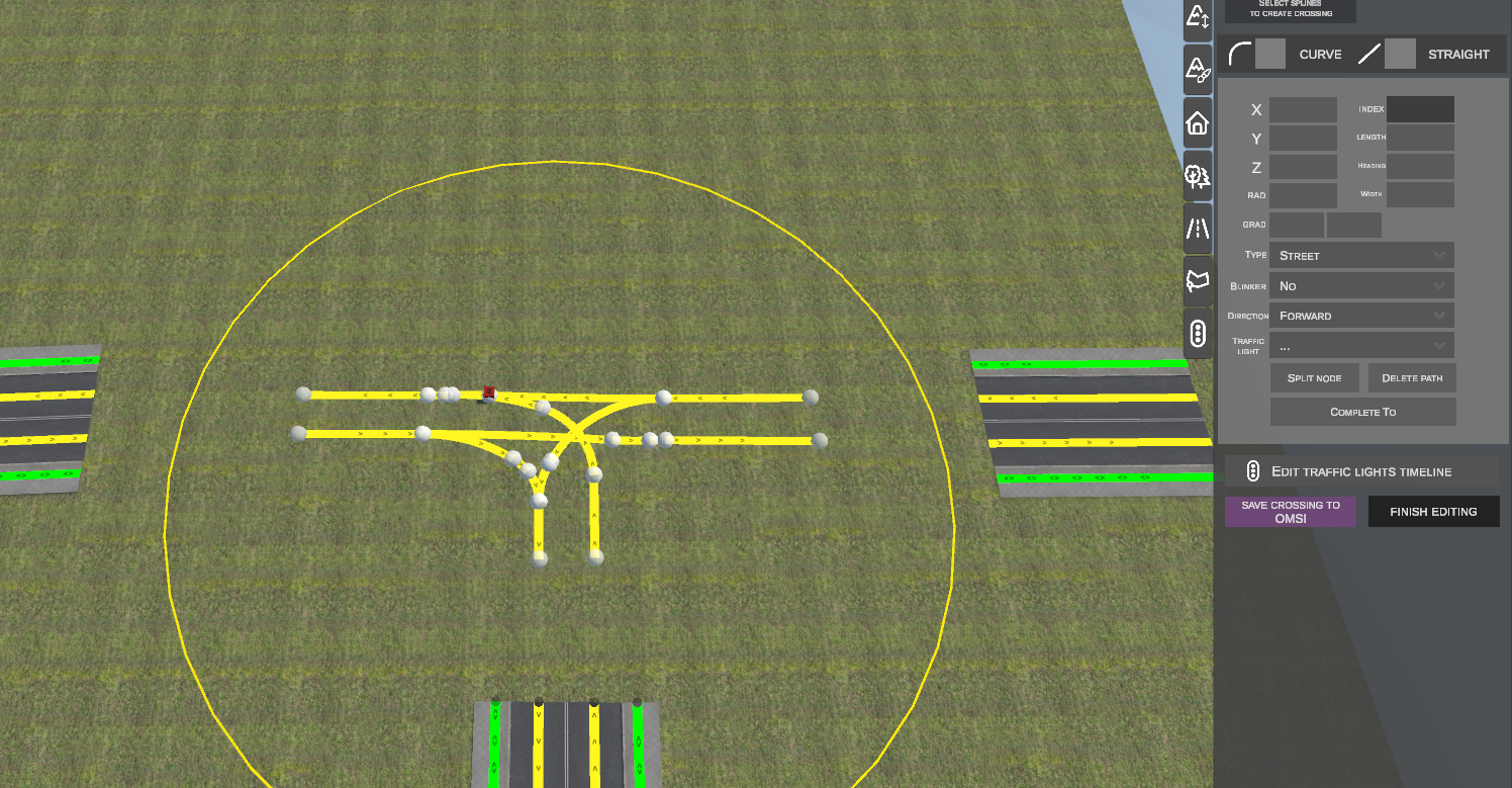 Workspace boundary with control nodes