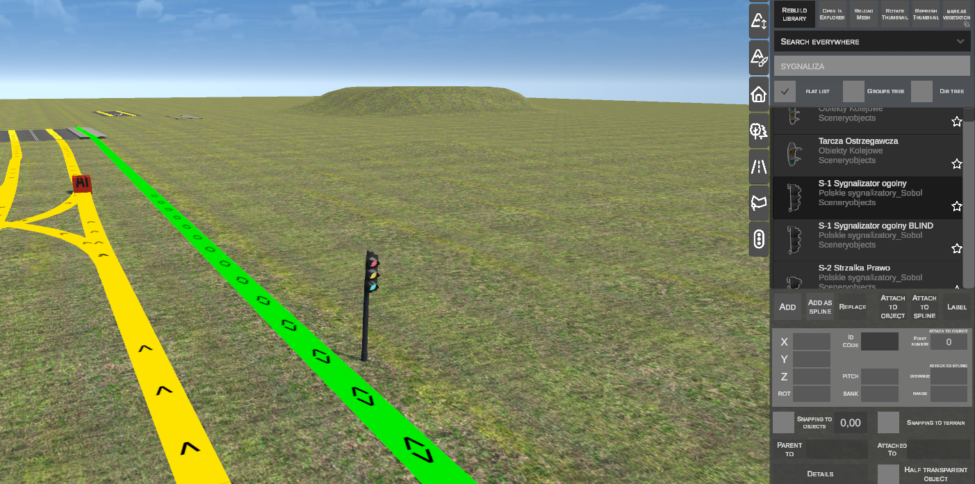 Placing traffic light model