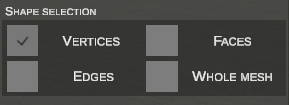 Geometry selection modes