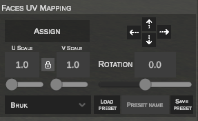 UV Mapping panel