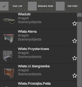 Flat list of objects
