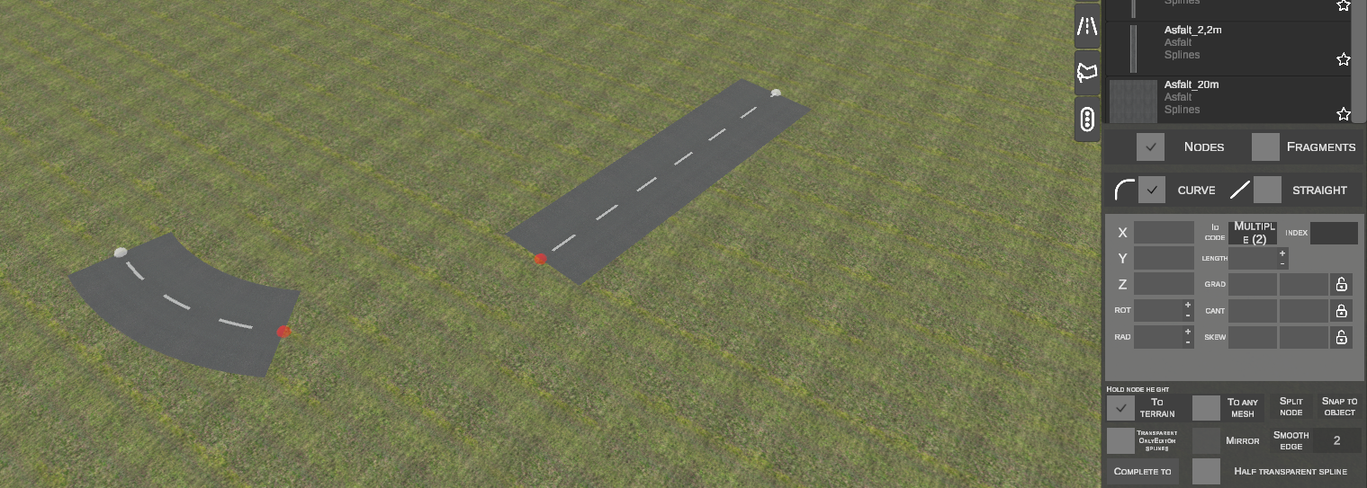 Two selected nodes before join