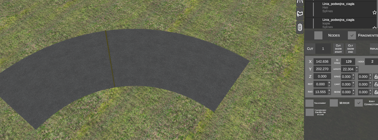 Cut lines preview