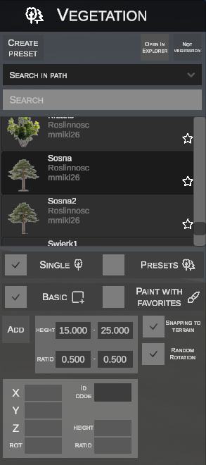 Vegetation side panel
