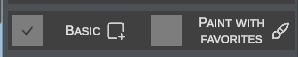 Basic or Paint with favorites toggle