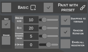 Painting with preset brush