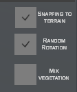 Preset placement options