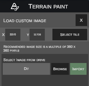 Loading custom background dialog